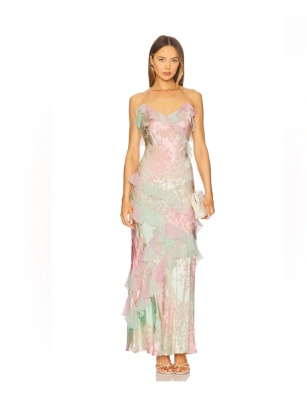LoveShackFancy Rialto Ruffle Maxi Dress in Lilac Spring - Picture 3 of 13